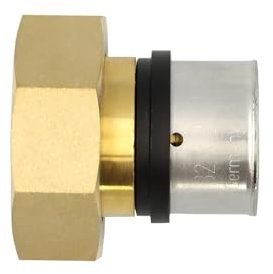 Pipetec Pressfitting Verschraubung Übergang 32x3 mm 1 1/2 Zoll Innengewinde TH Kontur Verbundrohr, DVGW, TH-Profil
