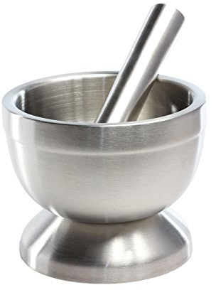 Ensemble pilon et mortier en acier inoxydable - grand (11,6 cm)