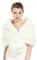 BEAUTELICATE Kunstpelz Schal Stola Damen für Frauen Festlich Bolero Hochzeit Braut Abendkleid Brautschal Brautstola Ivory Elfenbein, L