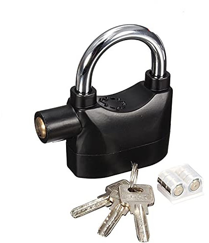 Security Alarm Lock Anti Theft Siren Padlock Motion Sensor with 3 Keys by Lizzy®