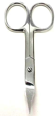 Professional Nail Curved Grooming Scissors Strong Sharp for Fingernails Toenails Pedicure Manicure Beard Nose Eyebrow 3.5 INCH made from Stainless Steel (3.5)