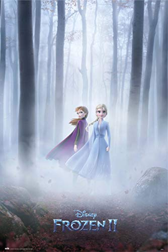 Grupo Erik Disney Poster - Frozen Poster Sisters - Kunstdruck - Deko Wohnzimmer oder Deko Schlafzimmer - Deko Zimmer - Größe : 61 x 91 - Offizielle Lizenz - Disney Fanartikel