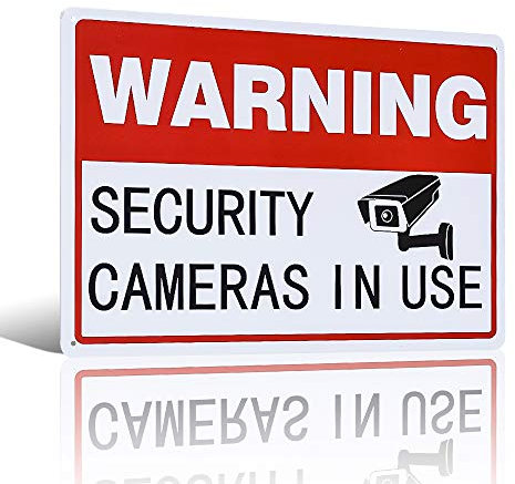 Warnschild – Sicherheitskamera-Warnschild, für den Innen- und Außenbereich