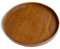 LEZED Bandeja de Madera Redonda para Servir té Frutas Caramelos Bandeja Camarero Redonda Plato para Té Café Snack Bandeja para Servir Comidas 27 x 2 cm (Marrón)