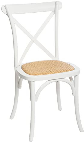 Atmosphera - Chaise Isak Blanche - hêtre et cannage