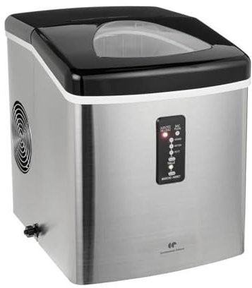 Machine a glaçons - CONTINENTAL EDISON - CEMAG01IN - 3 tailles de glaçons - 12kg en 24h - Inox