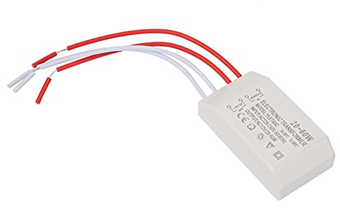 PUSOKEI 220V tp 12V AC Transformator, 220V zu AC 12V Elektronischer Transformator Spannungswandler 20-60W Smart Power Supply Treiber