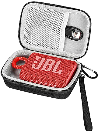 Prodrocam Hartschalen-Schutzhülle Tragetasche Reiseetui für JBL GO 3 Lautsprecher, Stoßfest (Graues Futter)