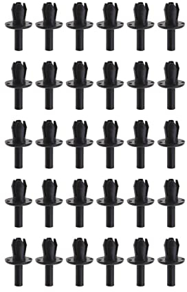 eMagTech 30 Stück Auto Vorderradlauf Befestigungen Innenkotflügel Spritzschutz Clip Halter 1719245 94530507 Kompatibel mit Vauxhall Corsa Nova Tigra Schwarz