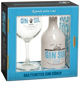 Gin Sul Dry Gin 43% Vol. 0,5 Liter im Geschenkarton mit Glas