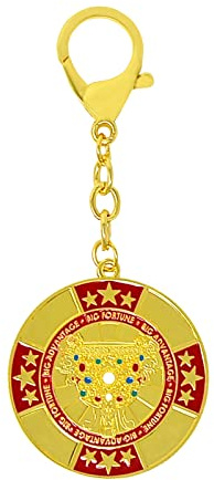 Juanxian Schlüsselanhänger mit großem Glücks-Amulett, w4999
