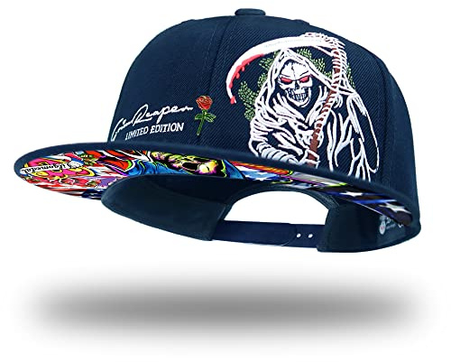 tilgomedal Snapback Chapeaux pour hommes réglable Flat Bill Hat Unisexe Casquettes de baseball