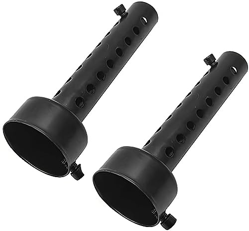 TOTMOX Auspuffschalldämpfer, 60 mm, universell, für Motorrad, DB Killer, Schalldämpfer, 60 mm, Schwarz, 2 Stück