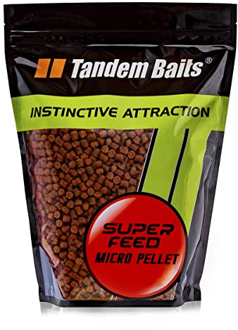 Tandem Baits Karpfen Futter Angelfutter Grundfutter Pellets Feeder SuperFeed Micro Pellet 6 mm 1 kg Krill Rot