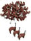 KafTon Round Cable Clips Brown Steel Nails Tacks Holder for Organizing Electric Wires Cables Line TV