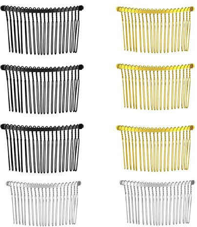 Haarspangenkamm, Haarkämme Metall, Kamm Clip, Haarkamm, Schleierkamm, Kamm Schleier, Hair Comb Metal, Steckkamm Haarschmuck, Haarkamm Metall, Haarkämmchen Metall (8 PCS)