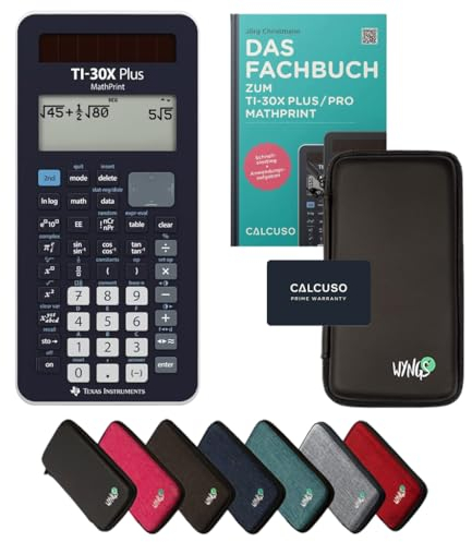 CALCUSO Standardpaket Schwarz mit Taschenrechner TI-30X Plus Mathprint