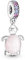 BEEUVIP Vetro di Murano Pink Sea Turtle Dangle Charm per bracciali, ciondoli in argento 925, perline per collane, per la festa della mamma, compleanno, regalo di Natale