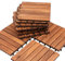 Izrielar 44er Terrassenfliese, 30 x 30 cm Holzfliesen aus Akazienholz, 4m² Anti-Rutsch Bodenbelag Drainage Klicksystem Terrasse Balkon Garten, Braun