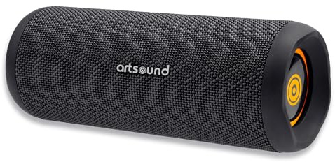 Artsound PWR02 Portable Bluetooth Speaker, IPX7 Waterproof, LED Lights