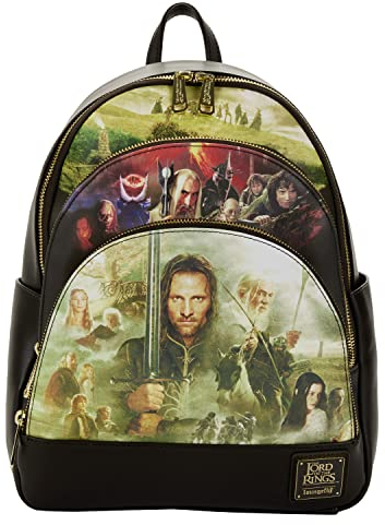 Loungefly Herr der Ringe Trilogy Mini Rucksack X Sammlerstück Exklusiv Unisex Braun Groß Sammlerstück, Braun, L