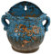 Milisten Indoor Hanging Planters Wall Succulent Planter Wall Mounted Ceramic Plant Pot Vintage Hanging Plant Holder Decorative Flower Vase for Decors Blue 19.5x11.5cm