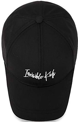 Leicht Abwaschbar Visier Hut Für Kletter Reisen Hut Casual Canvas Fashion Travel Cap Outdoor Korean Cap Baseball Baseballmützen (Black, One Size)