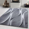 Carpetsale24 Teppich Wohnzimmer Moderne Ombre Design Schwarz - Grau - Weiß 140 x 200 cm - Kurzflor Teppich Schlafzimmer Pflegeleicht und Extra Weich - Flauschiger Teppich Waschbar Esszimmer Küche