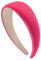 Righe e Pois - cerchietto per capelli senza dentini in raso leggermente bombato - circonferenza 12 cm larghezza 4 cm spessore o,5 cm - cerchietto per capelli elegante morbico e flessibile (Fucsia)