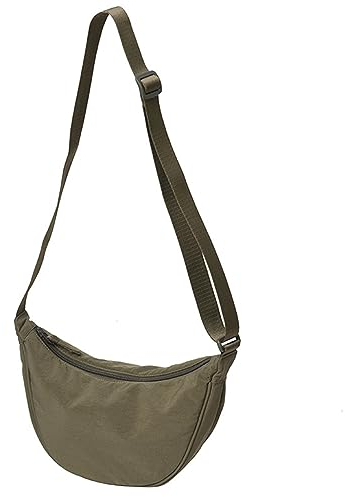 Yooamz Borsa a Tracolla in Nylon Mezzaluna Piccola Borsa a Tracolla Donna Messenger Crossbody Bag, Borsa a Spalla con Tracolla Regolabile (Verde)