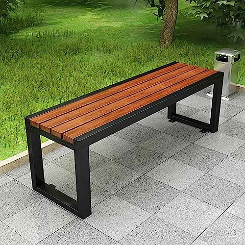 Lnder 2-3 Sitzer Gartenbank HolzParkbank Outdoor Ruhebank Ohne Lehne Terrassenbank GartenSitzmöbel Schwarz Weiss Sitzbank for Terrasse Park Rasen Hof (Size : 100cm/39in)