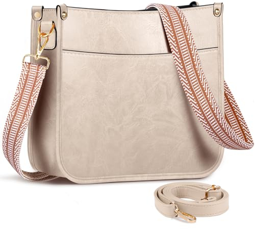 ISEYOU Umhängetasche Damen, Crossbody Bag Damen Weich PU Leder mit Zwei Verstellbar Abnehmbar Stylisch Schultergurten Ausgestattet, Schultertasche
