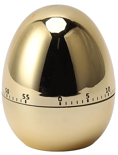 Timer, 60 Minuten, Mechanischer Timer, Kochwecker, Kochwerkzeug, Küchenutensilien und Gadgets (Gold)