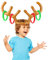 Aufblasbares Rentiergeweih-Spiel, Aufblasbarer Rentier-Geweihhut mit Ringen, Familien-Weihnachtsparty-Spiele