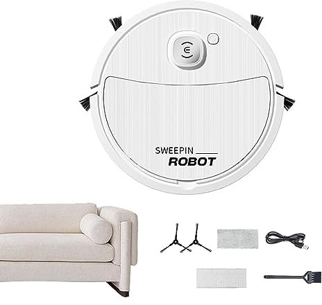 Hemousy Robot aspirapolvere e lavapavimenti - Aspirapolvere Ricaricabile Wireless con Ricarica USB,Elettrodomestico per Camera da Letto, Sala da Pranzo, Soggiorno, Balcone, Cucina, corridoio
