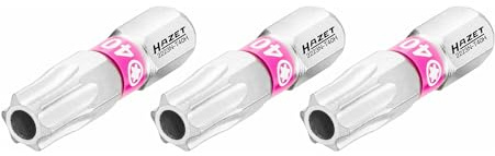 HAZET Bit - Sechskant 1/4 - Tamper Resistant TORX® - T40H -3-tlg.