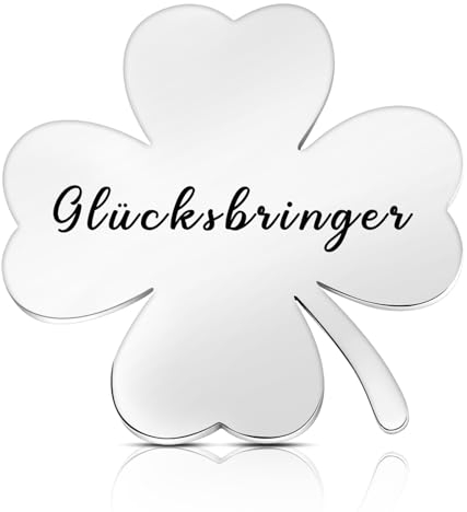 Photect Vierblättriges Kleeblatt Glücksbringer Charms Vierblättriges Kleeblatt Handschmeichler Glücksklee Geschenk für Mutmacher Geschenk Kollegen Freunde Kinder