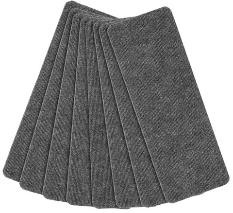 Hemobllo 15pcs Stair Carpet Strips Non-slip Stair Treads Rug Tread Pads Easy to Install Suitable for Elderly Boys and Girls Grey