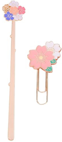 DHWEKU Signet Fleuri,Idee Cadeau Femme - Page Floral Metal Accessoire,Lecture Cadeau Femme Maman Grand Mere Mamie Ado Fille Soeur Copine Anniversaire Calendrier