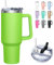 HNCY Tazza Termica da Viaggio con 2-in-1 Coperchio, 1180 ml Borraccia Termica, Bicchiere Termico con Cannuccia e Coperchio, Acciaio Inossidabile Travel Mug con manico, Tumbler Cup per Portabicchieri