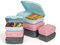Hausfelder Brotdosen Set flach – Brotdose für Kinder und Erwachsene mit Fächern (RosePink/LimeGreen/SlateGrey, 9er Set)