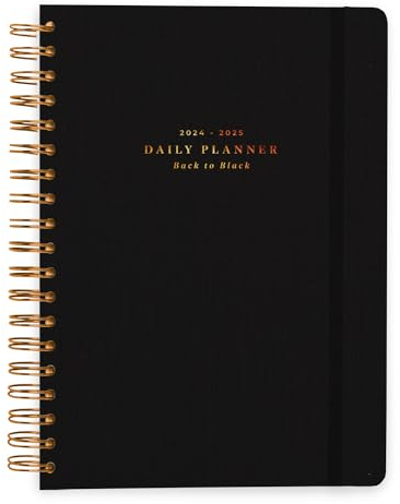 Kokonote: Agenda Settimanale 2024-2025 Back to Black, Agenda Scolastica A5 12 mesi, 14,8x21 cm, Weekly Planner 2024 2025, Agenda Universitaria 2024 2025, Diario scuola superiori o medie