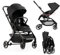 Hamilton by Yoop T1 Buggy - 360° drehbarer Sitz - MagicFold™ Technologie - Zusammenklappbar - Inklusive Becherhalter - Verstellbarer und wendiger Kinderwagen - Schwarz
