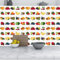 Piastrelle Adesive Cucina 10x10cm Frutta Gialla Rossa Piastrelle Adesive Bagno Impermeabile Pavimento pvc Adesivo Mobili Decorazione Mattonelle Adesive Antiolio Piastrelle Adesive (10 Pezzi)