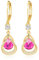 Gold Ohrringe Geburtsstein hängend ohrringe 14K gold hängend gold ohrringe Feine Schmuckstücke Geburtstagsgeschenke für Frauen(Gold Oktober)