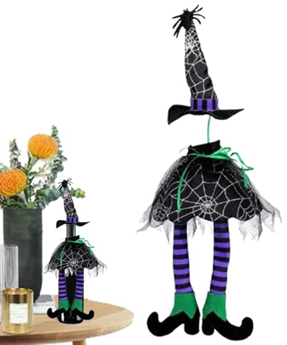Halloween Wine Bottle Cover Decoration,Witch Hat Wine Bottle Topper | Halloween Witch Wine Bottle Topper Wine Bottle Witch Legs Decoration for Halloween Dinner Party