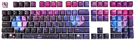 Zgehnao Starry Keycaps Dye Sublimation OEM ForMX DZ60 GK61 SK61 108 Keys Mechanical Keyboard Keys Caps