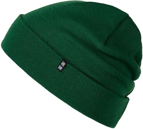Enter the Complex® Merino Mütze Herren, Beanie Damen, 100% Merino Wolle, Warm und Dünn, Zweilagige Strickmütze, Grün
