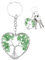 Portachiavi Albero Della Vita,Portachiavi con 7 Chakra A Forma Di Cuore Per Gioielli Curativi Pendente Di Cristallo Unico E Colorato Per Coppie,Regali Di San Valentino,Charm Anniversario (B:Verde)