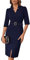 GRACE KARIN Women's Summer Business Dresses V Neck Slim Fit Bodycon Pencil Dress Navy Blue L